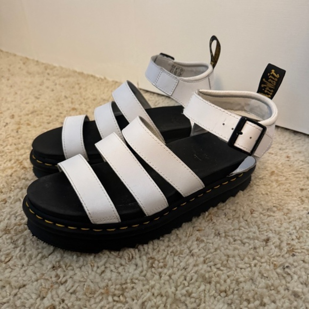 Dr. Martens | Blair White Platform Sandal | 9